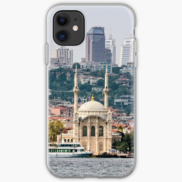 Ortakoy Mosque infront of the Istanbul panorama iPhone Soft Case
