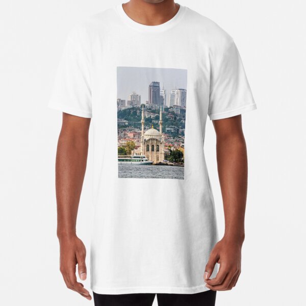 Ortakoy Mosque infront of the Istanbul panorama Long T-Shirt