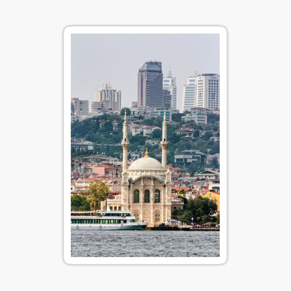Ortakoy Mosque infront of the Istanbul panorama Sticker