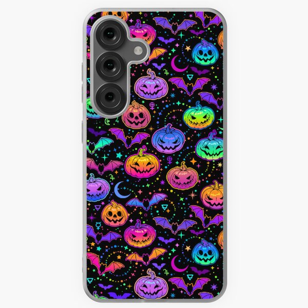 Item preview, Psychedelic rainbow pumpkins and bats designed and sold by ArtByPokey.