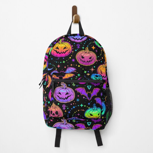 Item preview, Psychedelic rainbow pumpkins and bats designed and sold by ArtByPokey.