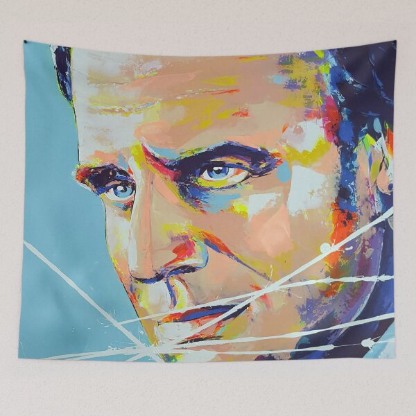 Item preview, President Emmanuel Macron Artpainting designed and sold by Marie-Armelle Borel.
