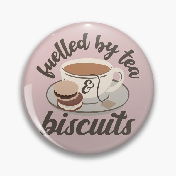 Item preview, Dark Font Fuelled By Tea And Biscuits Fun Slogan designed and sold by TrulyEpoque.