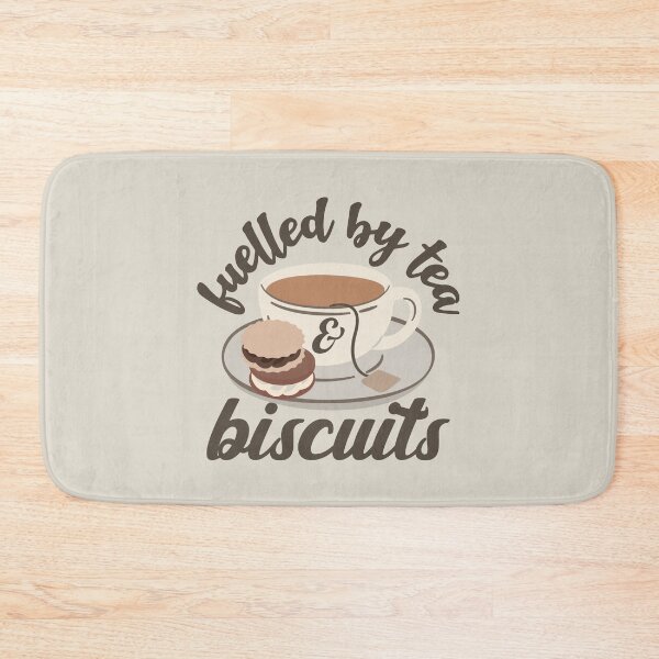 Item preview, Dark Font Fuelled By Tea And Biscuits Fun Slogan designed and sold by TrulyEpoque.