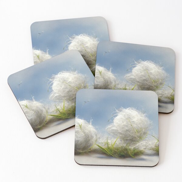 Item preview, cotton balls on a windy field 2 designed and sold by Mike Kiev art.