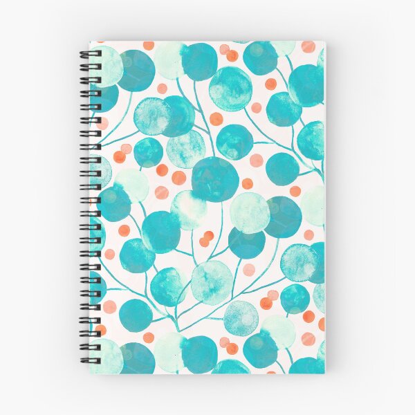 Item preview, Abstract Pompom Weeds - Turquoise, Peach designed and sold by TigaTiga.