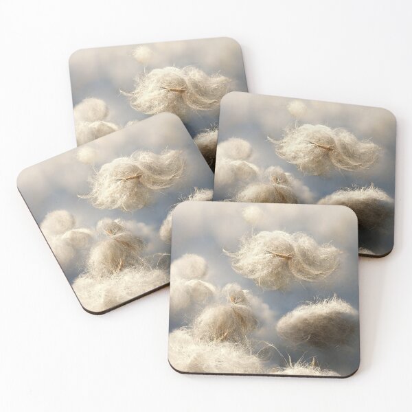 Item preview, cotton balls on a windy field 3 designed and sold by Mike Kiev art.