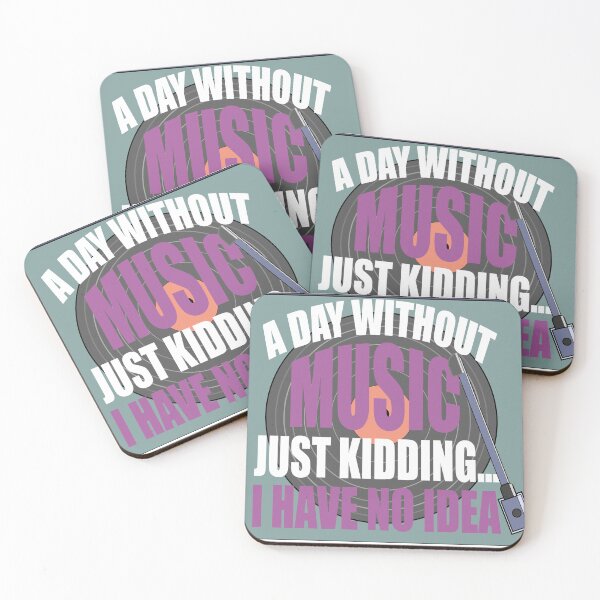 Item preview, Life without music, turntable illustration with phrase designed and sold by Kentokiyo.