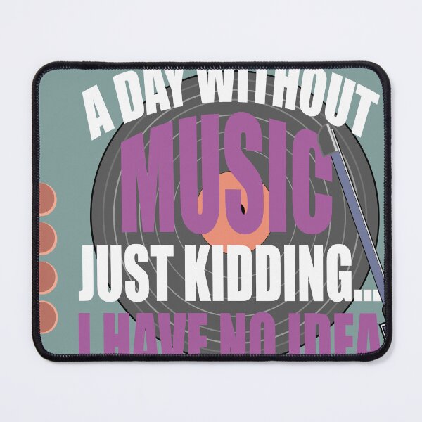 Item preview, Life without music, turntable illustration with phrase designed and sold by Kentokiyo.