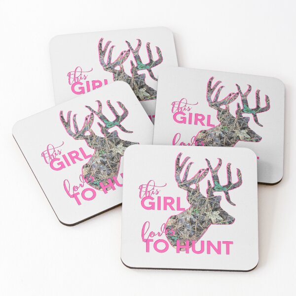 Item preview, Girl Hunter Pink Camouflage Whitetail Buck Deer, Big Camo Buck Head, Deer Hunting Design designed and sold by LifeCrush.