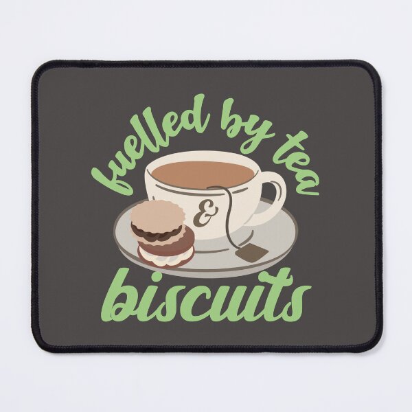 Item preview, Pastel Green Fuelled By Tea And Biscuits Fun Slogan designed and sold by TrulyEpoque.