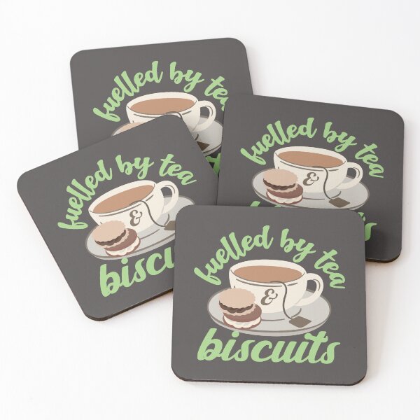 Item preview, Pastel Green Fuelled By Tea And Biscuits Fun Slogan designed and sold by TrulyEpoque.