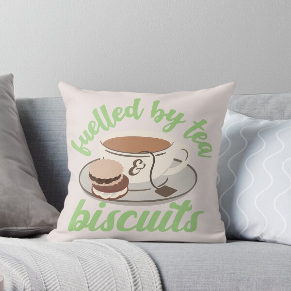 Item preview, Pastel Green Fuelled By Tea And Biscuits Fun Slogan designed and sold by TrulyEpoque.