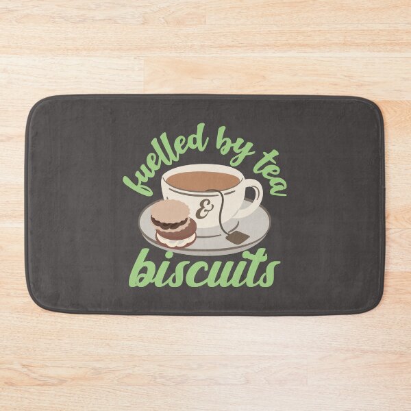 Item preview, Pastel Green Fuelled By Tea And Biscuits Fun Slogan designed and sold by TrulyEpoque.
