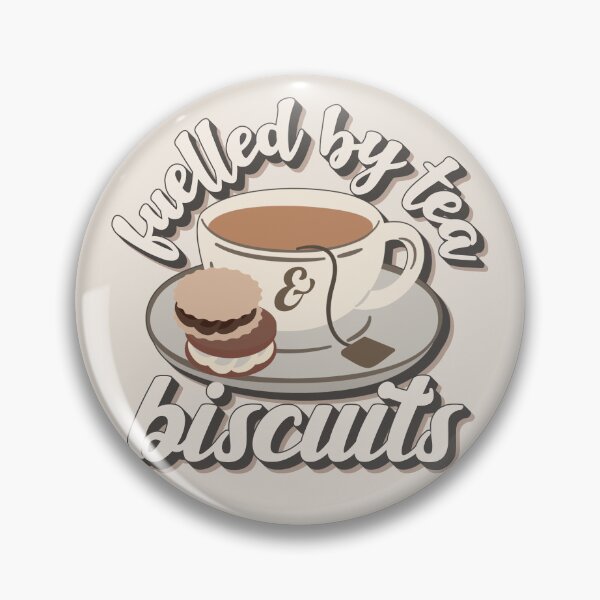 Item preview, Fuelled By Tea And Biscuits Fun Slogan Shadow Text designed and sold by TrulyEpoque.