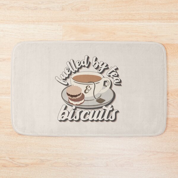 Item preview, Fuelled By Tea And Biscuits Fun Slogan Shadow Text designed and sold by TrulyEpoque.