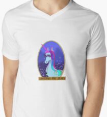 Einhörner sind Jerks. T-Shirt mit V-Ausschnitt für Männer