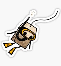 Snorkeling Teabag Sticker