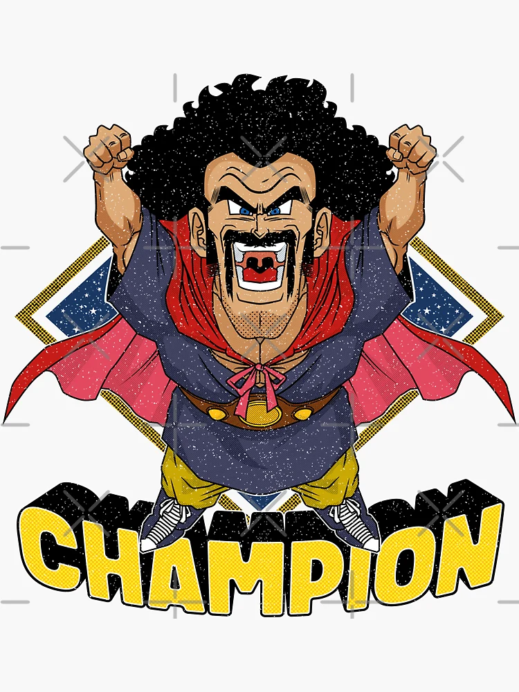 Mr Satan dragon ball champion Sticker for Sale by redwane Redbubble