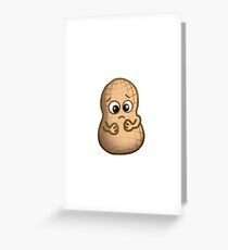 Sad Peanut Greeting Card