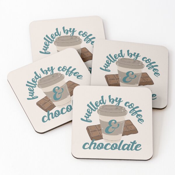 Item preview, Petrol Blue Fuelled By Coffee And Chocolate Fun Slogan designed and sold by TrulyEpoque.