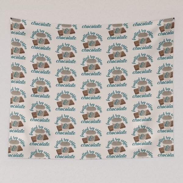Item preview, Petrol Blue Fuelled By Coffee And Chocolate Fun Slogan designed and sold by TrulyEpoque.