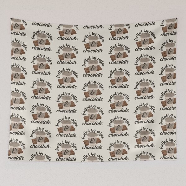 Item preview, Black Font Fuelled By Coffee And Chocolate Fun Slogan designed and sold by TrulyEpoque.