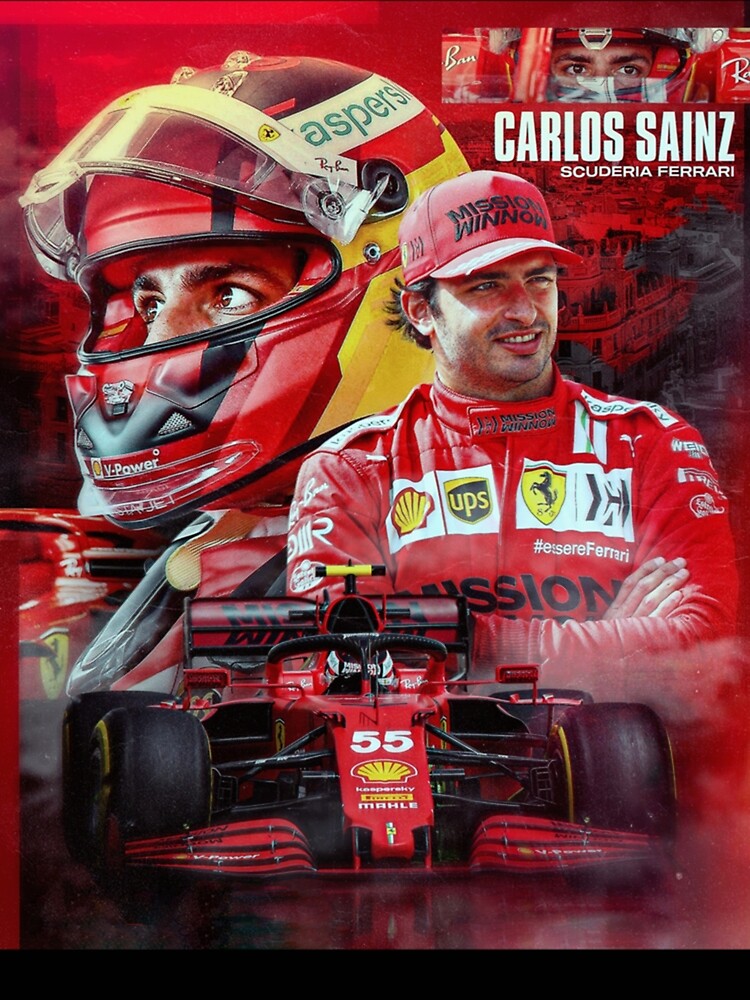Poster « Fond d’écran Carlos Sainz », par Opalprintstore | Redbubble