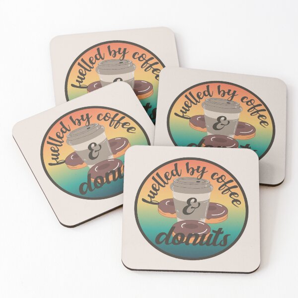 Item preview, Ombre Fuelled By Coffee And Donuts Fun Slogan designed and sold by TrulyEpoque.