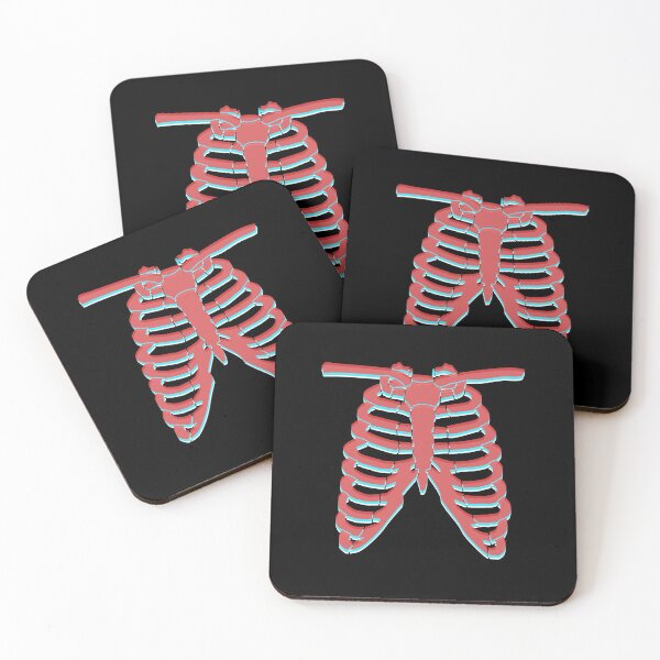 Item preview, skeleton ribs 3d glasses designed and sold by thecheek.