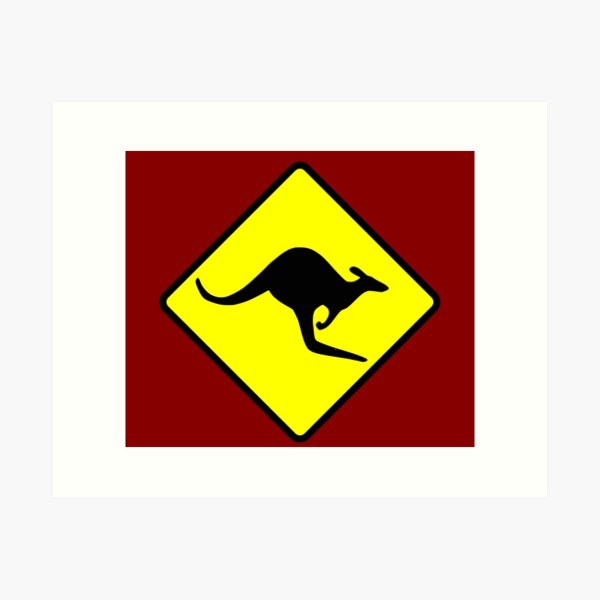 Artikel-Vorschau von Australisches Känguru-Kreuzungs-Straßenschild-Aufkleber Aussie Roo T-Shirt, designt und verkauft von deanworld.