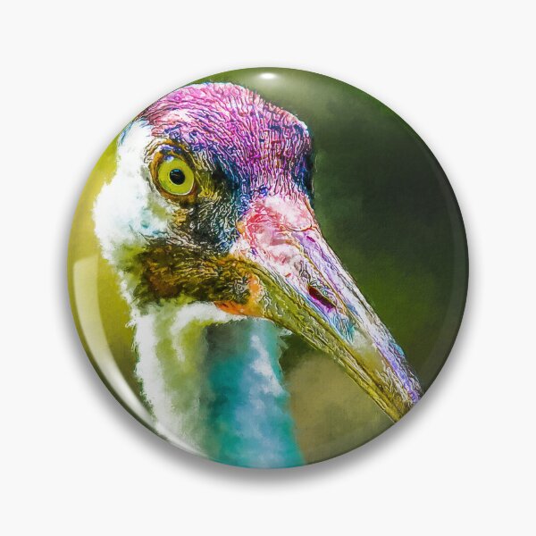 Item preview, Cute Whooping Crane Bird oil paint, Adorable Whooping Crane, Whooping Crane Grus Americana, Whooping Crane Wildlife Bird designed and sold by Trendymotion.