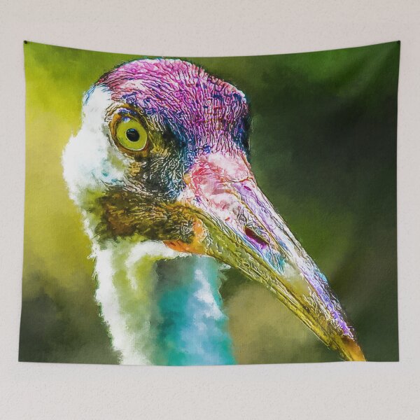 Item preview, Cute Whooping Crane Bird oil paint, Adorable Whooping Crane, Whooping Crane Grus Americana, Whooping Crane Wildlife Bird designed and sold by Trendymotion.