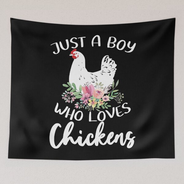 Item preview, Just A Boy Who Loves Chickens designed and sold by SunsetGloww.