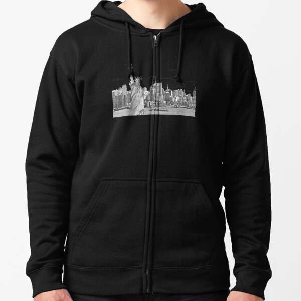 Fitnessmode Usa View Skyline City Manhatton New York Silhouette Unisex Hoodie Kleidung Accessoires Dvornik Com Mk