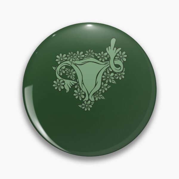 Item preview, Pro-Choice Middle Finger Uterus in Green designed and sold by FrictionMaxxing.