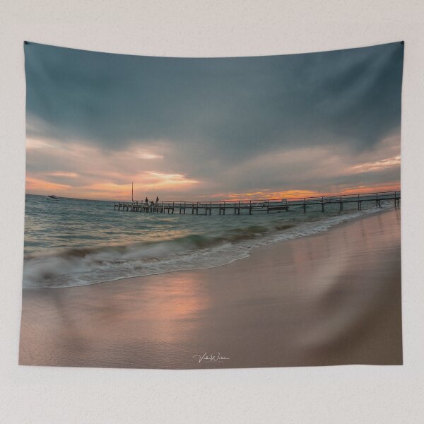 Artikelvorschau, Shelley Beach Jetty, Portsea, Halbinsel Mornington, Victoria, Australien entworfen und verkauft von Vicki Walsh.