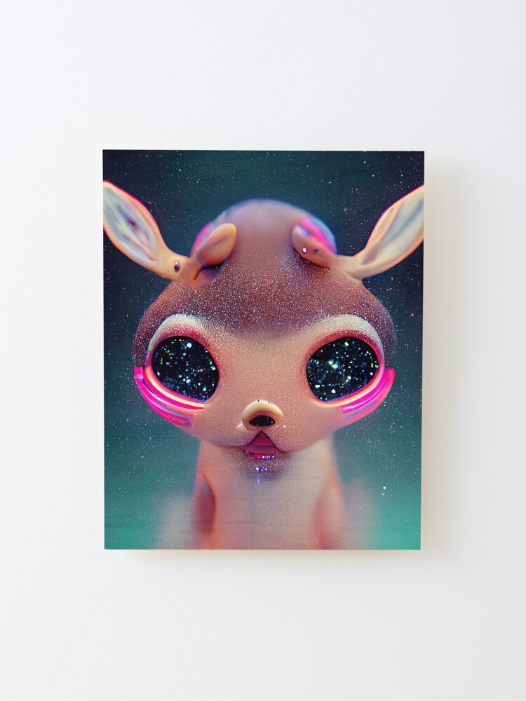 Alternate view of Space Deer Mounted Print