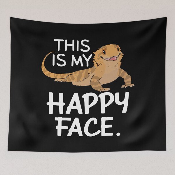 Item preview, Funny Bearded Dragon - This Is My Happy Face designed and sold by SunsetGloww.