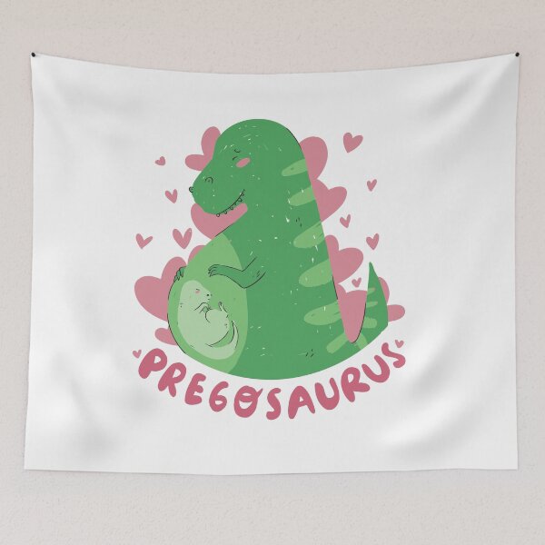 Item preview, Funny Pregosaurus - Pregnant Wife designed and sold by YueHeng Creates ⭐⭐⭐⭐⭐.