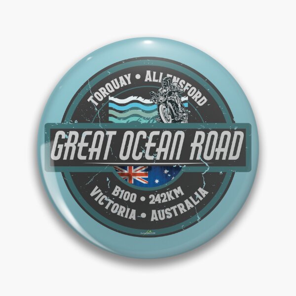 Item preview, The Great Ocean Road Victoria Australia Motorcycle Camper Cycle Sticker T-Shirt 03 designed and sold by OuterShellUK.