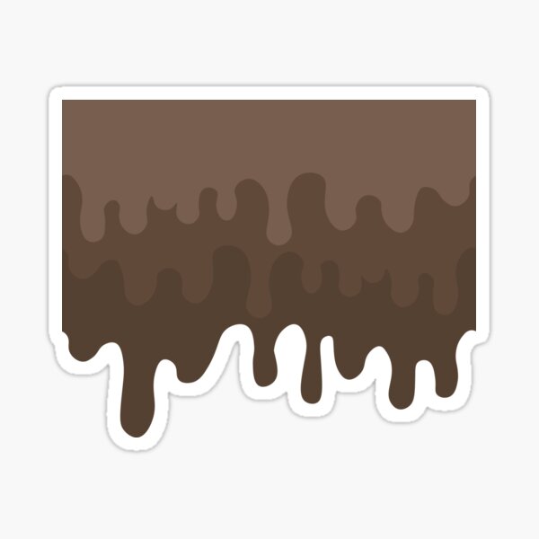 Tropfschokolade zum Tag der Schokoladenmilch. Sticker