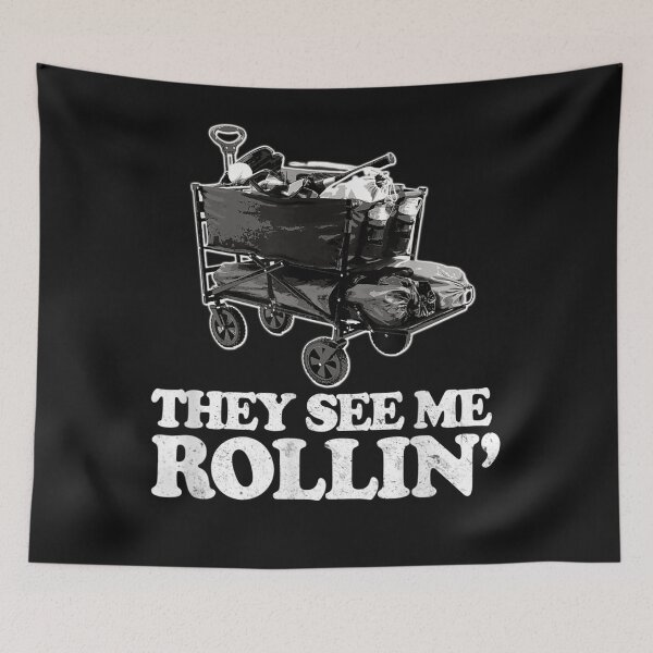 Item preview, They See Me Rollin, Funny Ballpark Wagon - Softball Baseball  designed and sold by martinegayla42.