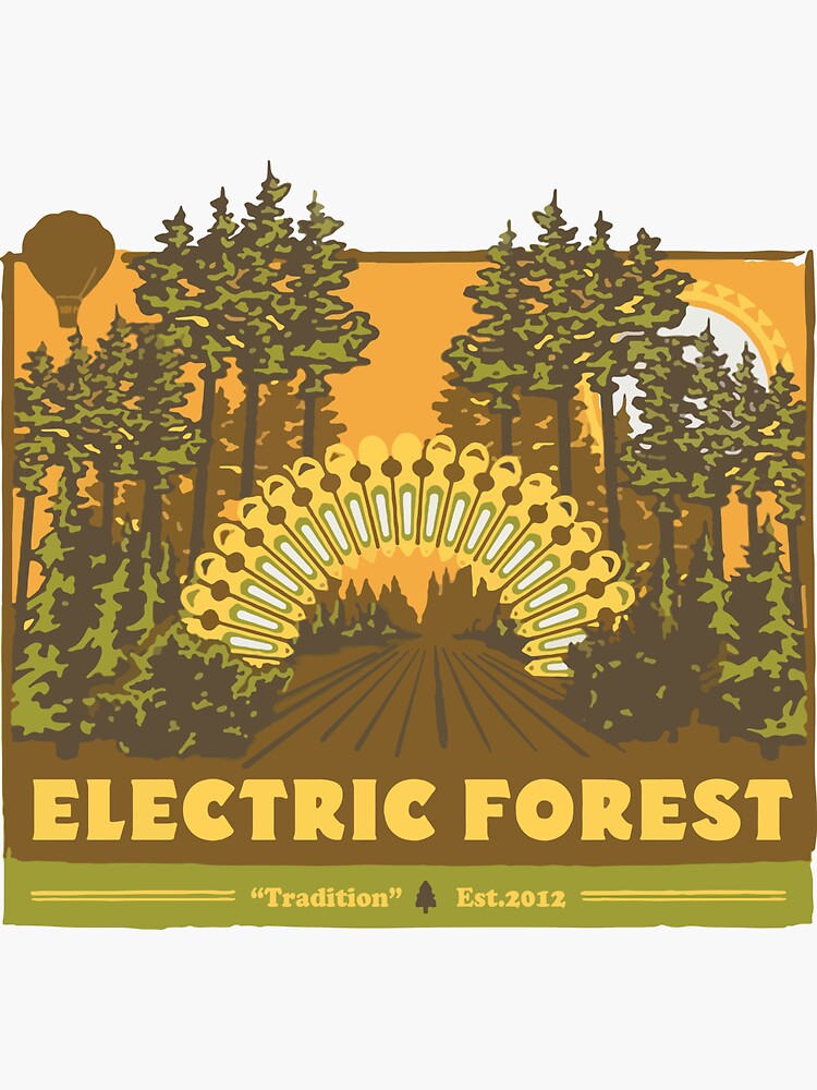 "Electric Forest Merch Retro Shirt" Sticker for Sale by sheryll7shery