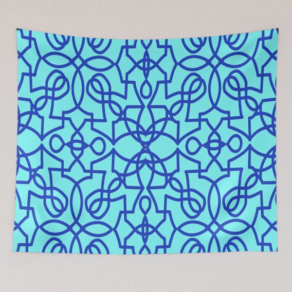 Item preview, Blue On Blue Geometric Line Pattern designed and sold by mrtraz.