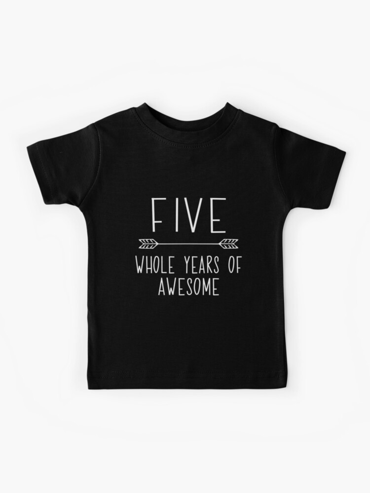 Kids Fifth Birthday Boy Shirt, Year Old Birthday Boy Outfit