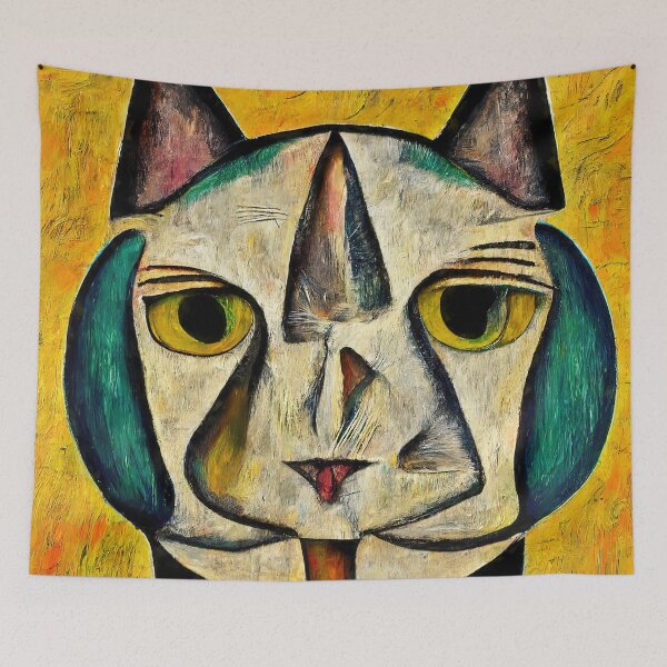 Item preview, Abstract Cat Head designed and sold by AM FineArtPrints.