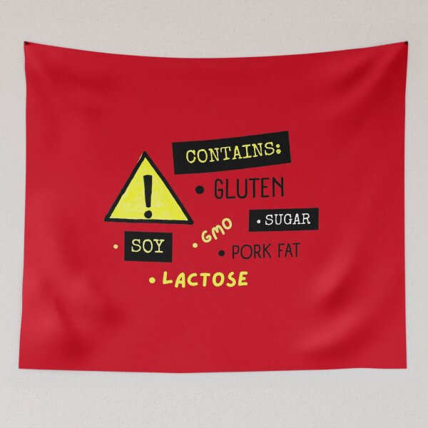 Item preview, Contiene gluten, azúcar, soja, lactosa, cerdo y OGM. designed and sold by trendingatees.