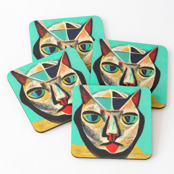 Item preview, Abstract Cat Head designed and sold by AM FineArtPrints.