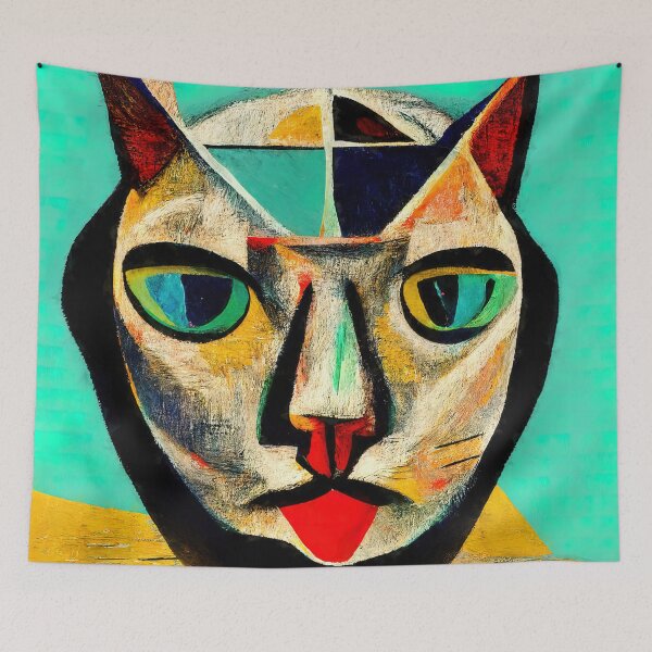 Item preview, Abstract Cat Head designed and sold by AM FineArtPrints.